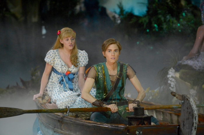 PETER PAN LIVE! -- Dress Rehearsal -- Pictured: (l-r) Taylor Louderman as Wendy Darling, Allison Williams as Peter Pan -- (Photo by: Virginia Sherwood/NBC)